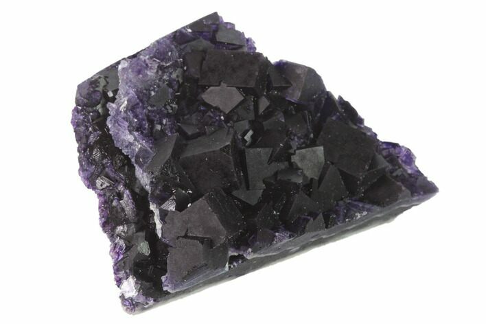 Dark Purple Cubic Fluorite Crystal Cluster - China #142381